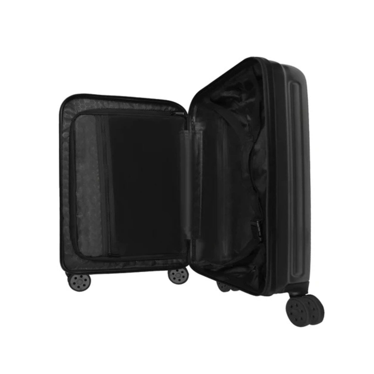 Maleta carry on / equipaje de mano, ruedas 360° (spinner), ligera y resistente, compartimento acolchado para laptop